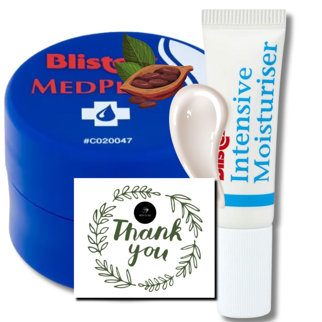 Blistex Lip Care Bundle ∣ Medicated Lip Balm & Intensive Moisturiser (2-Pack) ∣ Best Lip Repair Treatment for Dry, Chapped Lips ∣ Gift Set w/Card