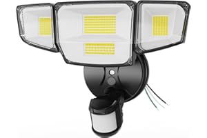 ABOVIZO 90W 10000LM LED Security Lights Motion Sensor Outdoor Lights, 4 Head Dusk to Dawn, 6500K Daylight Flood Lights Outdoor Motion Sensor, IP65 Waterproof, Motion Light for Outside, Garage, Yard, Porch