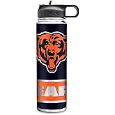 Rico Industries NFL Football Chicago Bears Alternate 22oz Stainless Steel Tumbler with Lid - Great For Coffee, Tea, Water or Cocktails