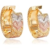 Chunky Gold Earrings for Women Gold Hoop Pink Heart Earrings Statement Jewelry Trendy Jewelry Gifts