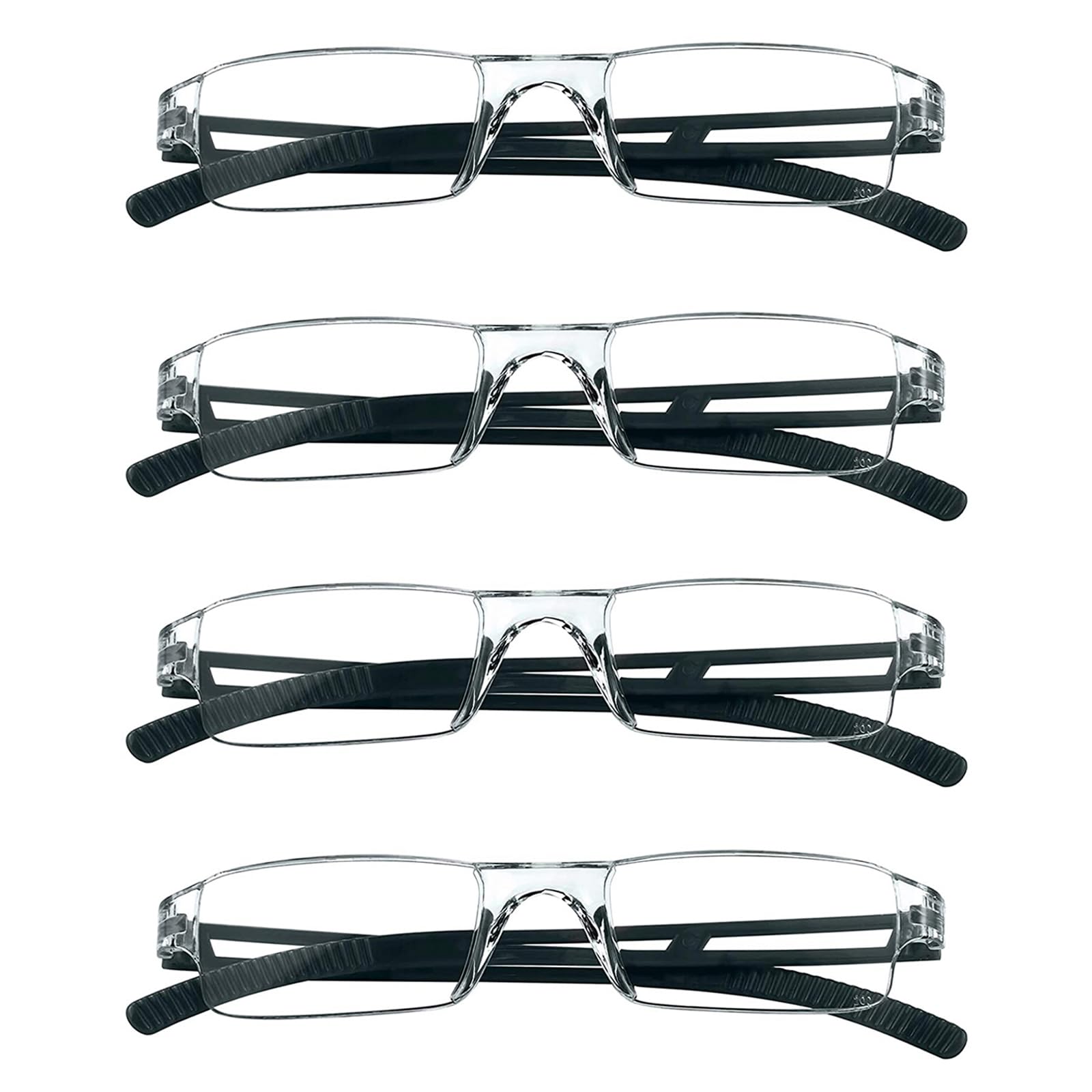 Hubeye 4 Pack Frameless Reading Glasses Ultralight Transparent Rimless Blue Light Blocking Computer Reader 1.00 — image 1