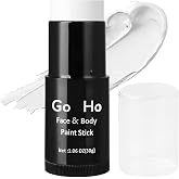 Go Ho White Face Paint Stick, Cream-Blendable Halloween Makeup | Waterproof, Full Coverage, White Face Makeup, Body Paint for Cosplay, SFX, Zombie, Vampire, Skeleton, Joker, Goth, Mime