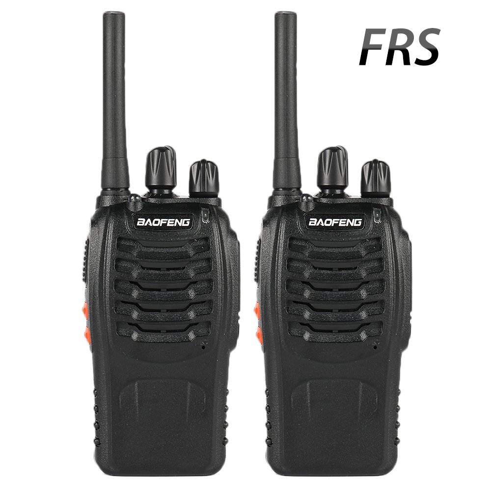 Baofeng BF-88A Walkie Talkie (Upgrade Version BF-888S) Pre-Programmed FRS Two Way Radio Rechargeable 16 Channels with USB Desktop Charger + Earpiece, 2 Pack