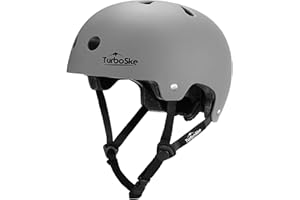 TurboSke Skateboard Helmet, BMX Helmet, Multi-Sport Helmet, Bike Helmet for Kids, Youth, Men, Women