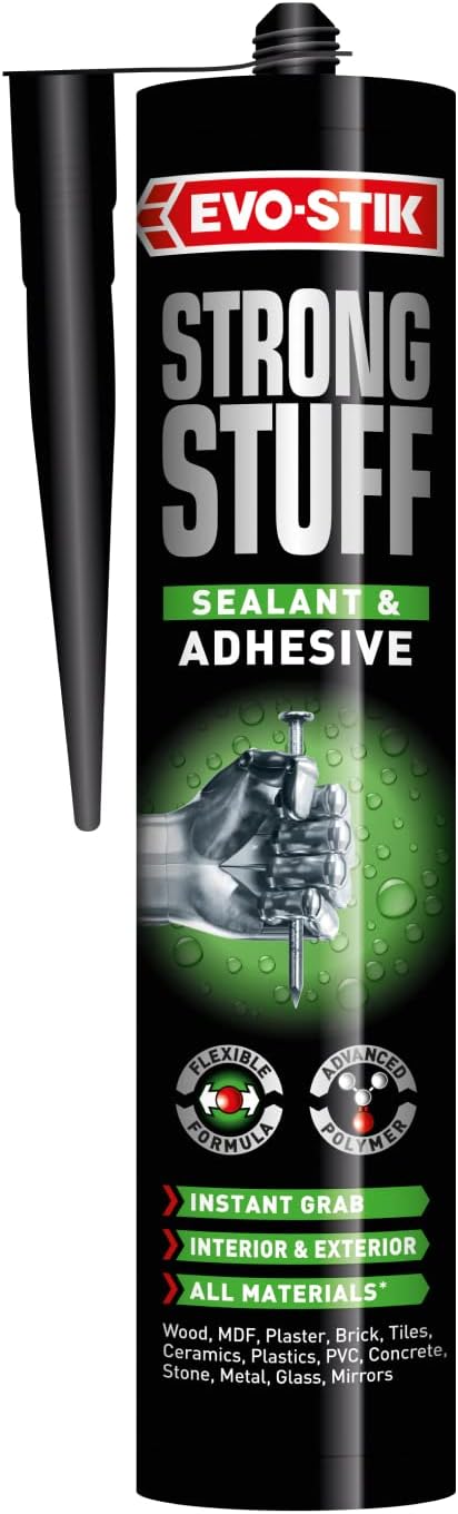 EVO-STIK Strong Stuff Sealant & Adhesive White - Waterproof, High-Strength