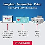 Avery 2" Round Labels, Sure Feed, Full Bleed Edge, Customizable Labels, 120 Glossy Clear Labels (22825)