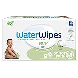 WaterWipes Plastic-Free Textured Clean, Toddler & Baby Wipes, 99.9% Water Based Wipes, Unscented & Hypoallergenic for Sensiti