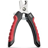 Epica Dog and Cat Nail Clippers, Claw Trimmer, Safety Guard, Easy &amp; Safe | Rubber, Stainless Steel, Rubber Coated Handles for a Secure Grip, Gentle on Pets