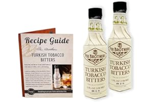 MULMEHË Exclusive Recipe Guide and Fee Brothers Turkish Tobacco Bitters Gift Bundle, 2 Bottles