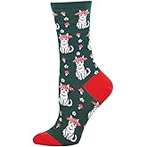 Socksmith Women's Mushroom Cat Crew Socks