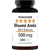 Bhumi Amla 10:1 Extract - 500 mg per Capsule - 180 Capsules - 180 Servings