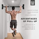 Door Pull Up Bar 72-95 cm Fitness Chinning Bar Black view 5