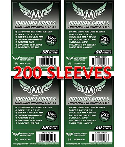 Mayday Premium Game Card Sleeves 63.5 x 88 mm (4x50 Pack, 200 sleeves)