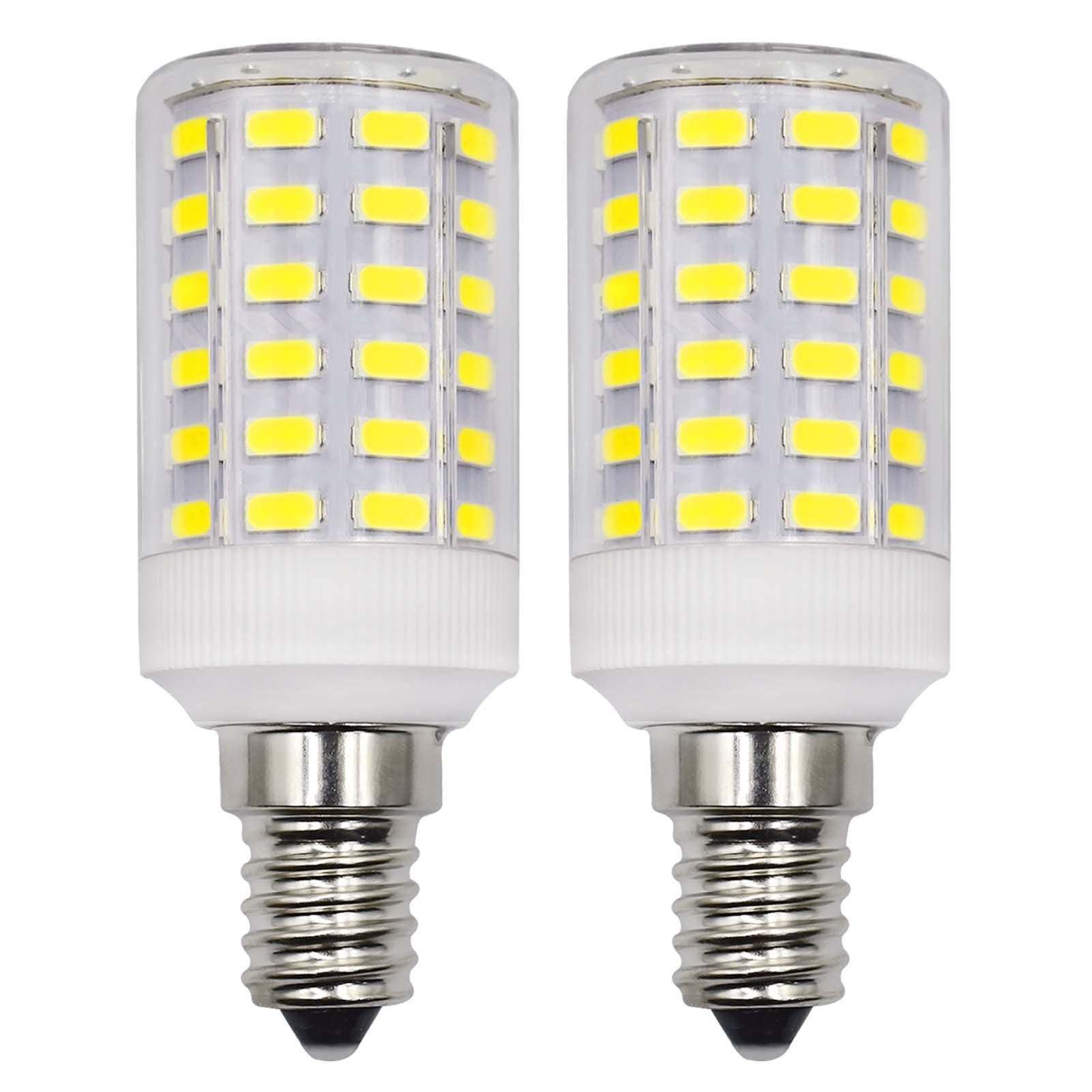 LED E14 7W Bulb 60W-70W Incandescent Bulbs Equivalent Cool White 6500K Compact Corn Light (SES) Small Edison Screw 1000LM AC95-265V Cooker Hood/ Salt Lamp/ Ceiling Fan No Flicker Non-Dimmable (2 Pack)