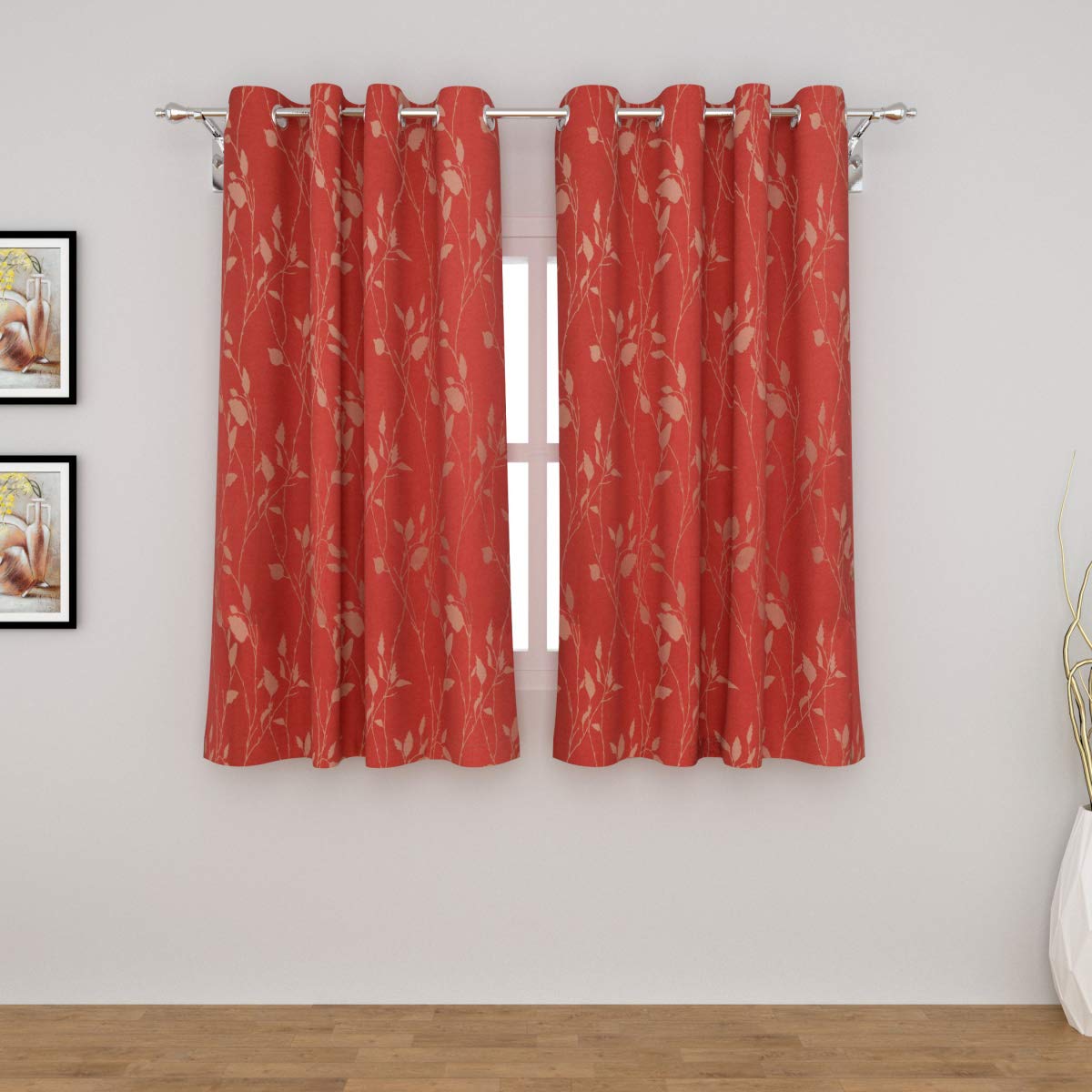 Buy Home Centre Seirra Fancy Set Of 2 Jacquard Patterned Window