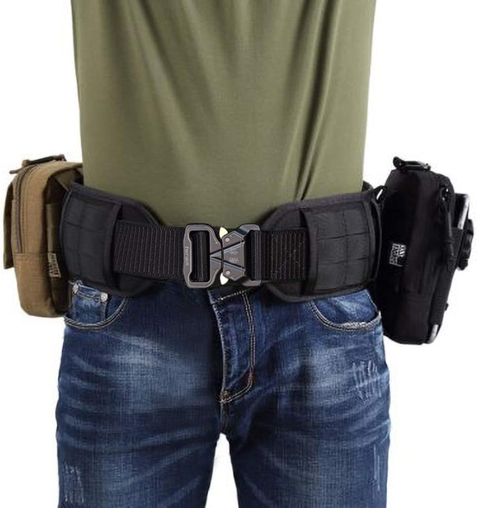 Fairwin Tactical Belt, 1.5 Inch Wide Heavy Duty Military Style Tactical Belts for men: Clothing