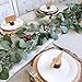 Supla 6' Long Eucalyptus Garland Faux Silver Dollar Eucalyptus Leaves Garland Greenery Garland Wedding Hanging Eucalyptus Vine Arch Swag 164 Pcs Leave in Grey Green for Backdrop Photo Booth Boho Decor