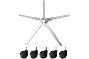Skuehod 28" Heavy Duty Office Chair Base Replacement with Wheels, Metal Bottom Replacement Parts for Computer Gaming Chair Rolling Desk Chair