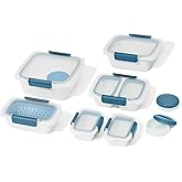 OXO Good Grips Prep &amp; Go 20 Piece Food Storage Container Set - Ocean Blue | Portable Leakproof Food Storage Containers, Ideal for Meal Prep, Leftovers, Snacks, Microwave, Freezer and Dishwasher Safe