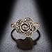 Mytys Criss Cross Rings for Women Retro Silver Color Crystal Belt Design Band Ring