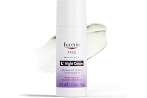 Eucerin Skin Balance Night Cream, Sensitive Skin Face Moisturizer Enriched with Tri-Balance Complex, 1.7 Oz Bottle