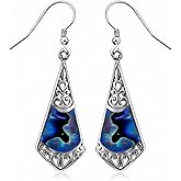 Dangle Earrings for Women Boho - Colorful Beach Jewelry in 925 Sterling Silver Funky Colorful Beautiful Jewelry Birthday Christmas Gifts