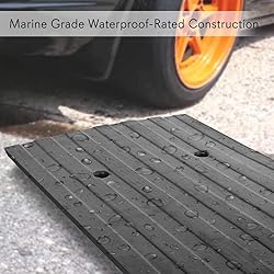 Pyle Car Driveway Adjustable Curb Ramps - 3 Pack