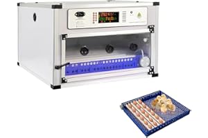YAKUST 68 Eggs Incubator ，Automatic Incubator for Hatching Eggs, with Automatic Egg Turning and Temperature Humidity Control, Poultry Hatching Incubator for Chicken Duck Goose Quail Bird
