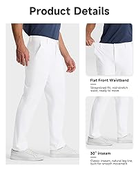 SNOWTEN Mens Golf Pants Classic Fit Stretch Work
