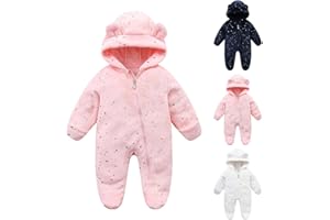 Baby Snowsuit Winter Toddler Girls Boys Outfits Cute Warm Fleece Jumpsuit Romper Hooded Boys Snowsuit Newborn Clothes