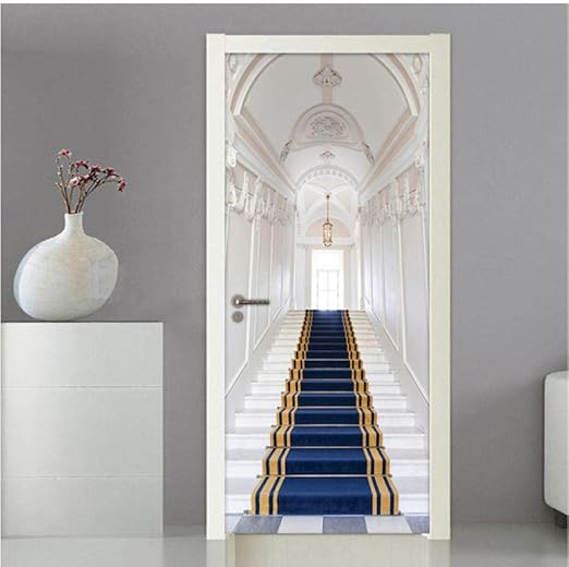 Türfolie Selbstklebend 77x200cm - Abnehmbare Türtapete Europäischer Palast Stil