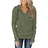 Fallorchid Womens Full-Zip Hoodies Casual Long Sleeve Sweatshirt with Pockets