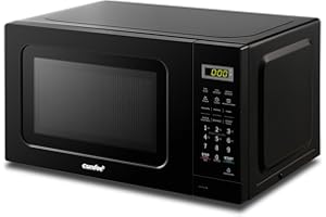 COMFEE' CM-M201K(BK) Countertop Microwave Oven with Express Cook, 6 Preset Menus and Kitchen Timer, 20L, 700W, Black