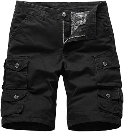 mens black cargo work trousers