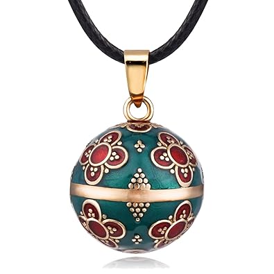 Eudora Harmony Ball Vintage Anhänger Schmuck, klangkugel Anhänger, Damen Halskette Schmuck, Halskette Länge 114,3 cm weichen 