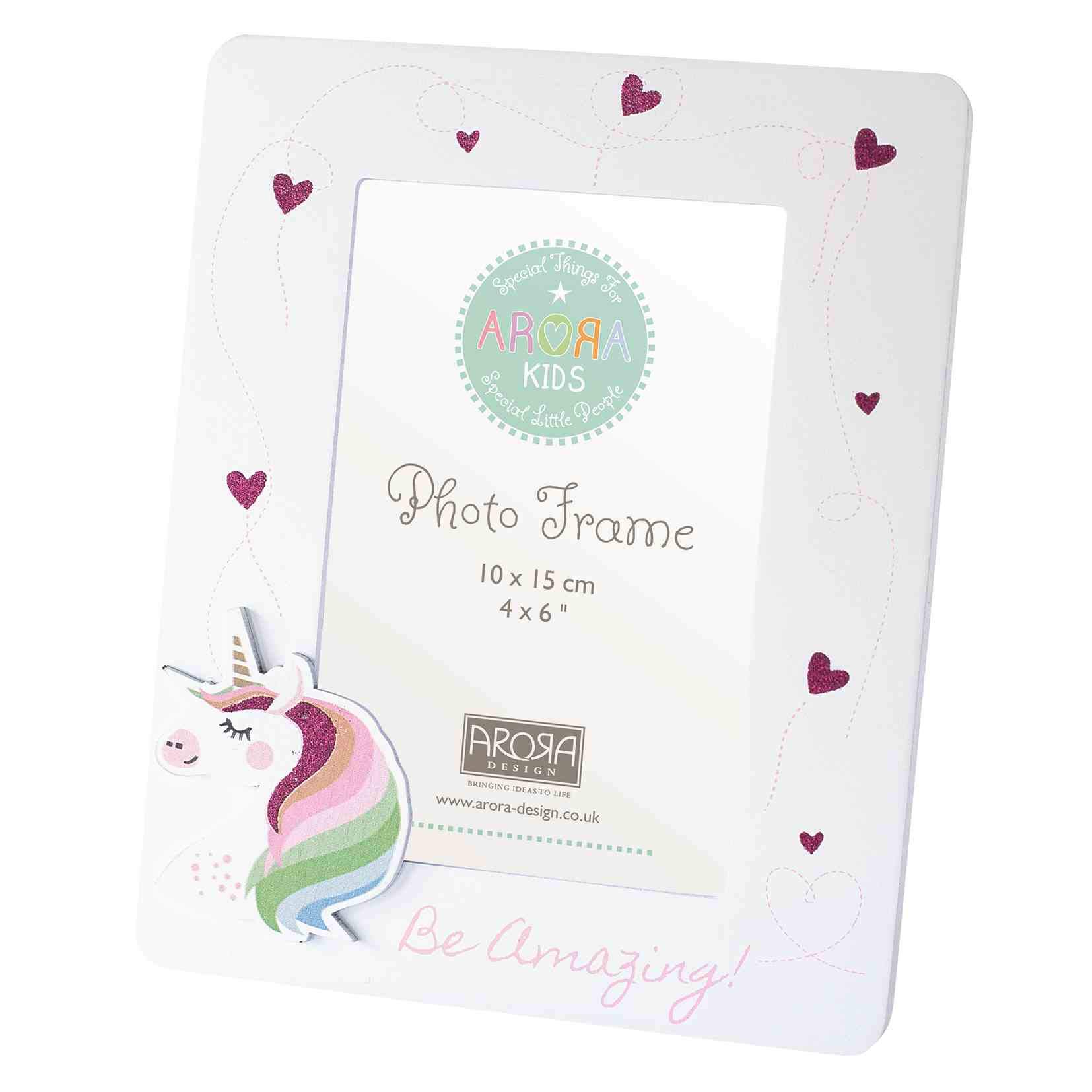 Arora 1965 Kids Unicorn Photo Frame, Multicolour, One Size