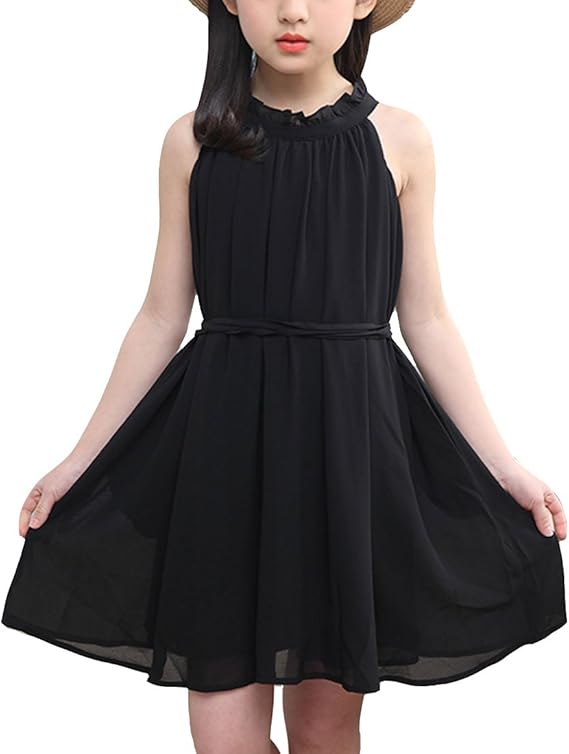 Amazon Happyjp 子供服 ドレス ワンピース ガールズ 小学生 ノースリーブ レッド ブラック ワンピース チュニック 通販