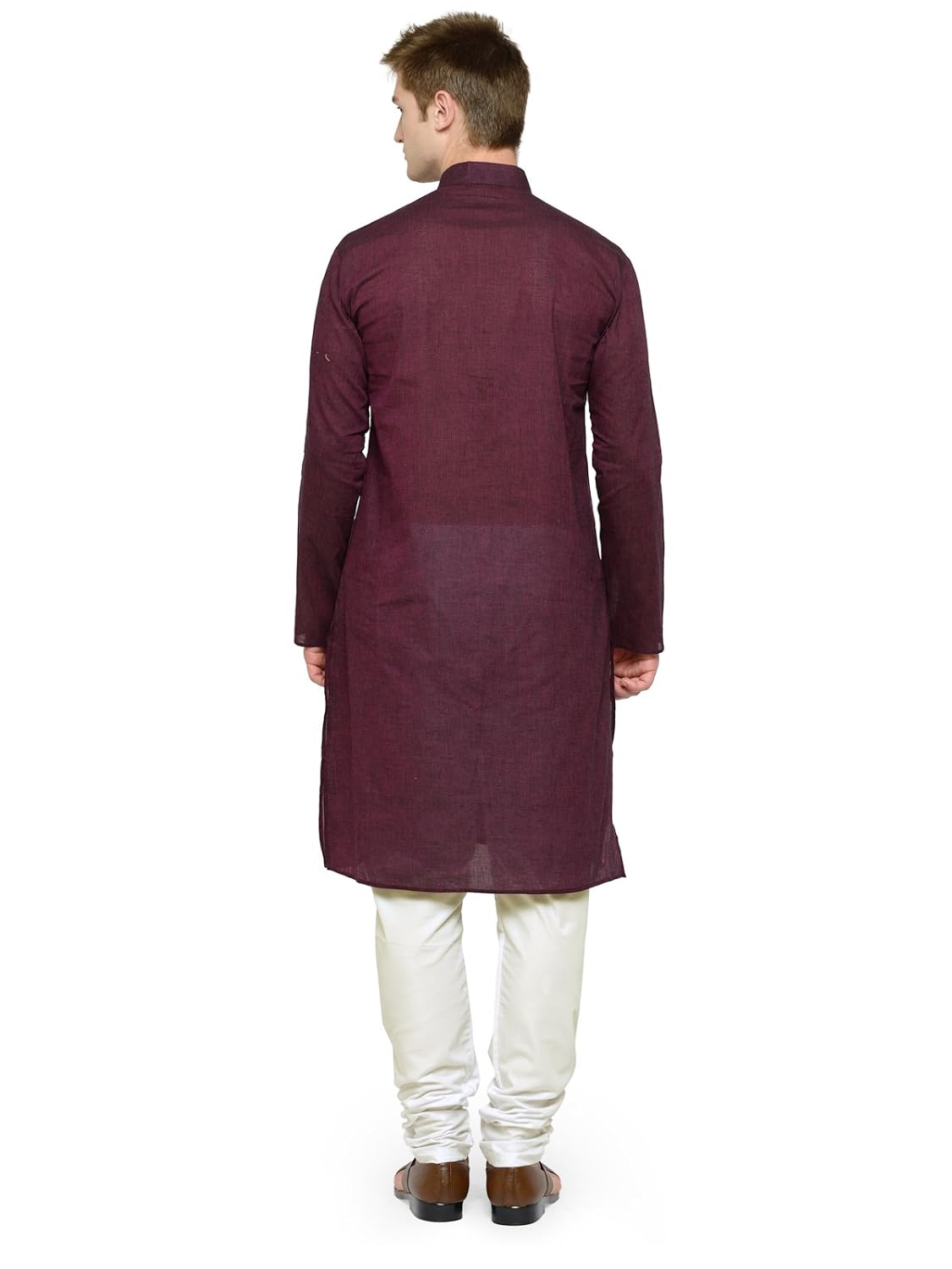 rg designers maroon plain full sleeves kurta pyjama set for men