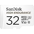 SanDisk Tarjeta MicroSDHC de video de alta resistencia de 32 GB con adaptador para cámara de tablero y sistemas de monitoreo 