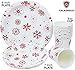 Galashield Christmas Disposable Dinnerware Set Supplies for 10 Guests Includes Paper Plates, Cups, Napkins, and Tablecloth
