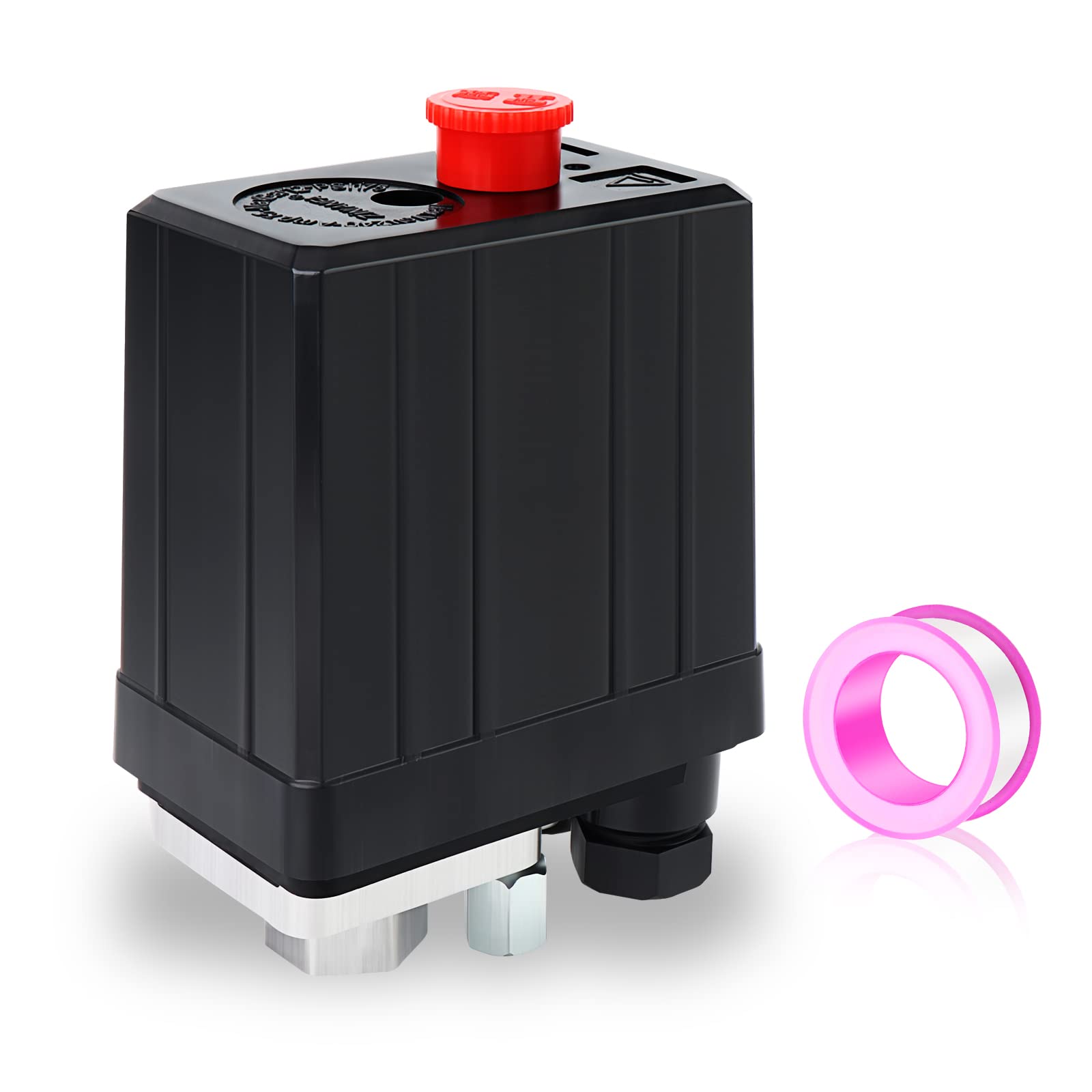 Photo 1 of MEANLIN MEASURE Air Compressor Pressure Switch Control Valve 90-120 PSI 110V-240V 1-way Replacement Parts With Teflon Tape