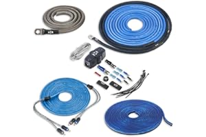 NVX True 4 Gauge AWG 100% OFC Complete Amplifier Wiring Kit with 2-Channel RCA Cable - XKIT42