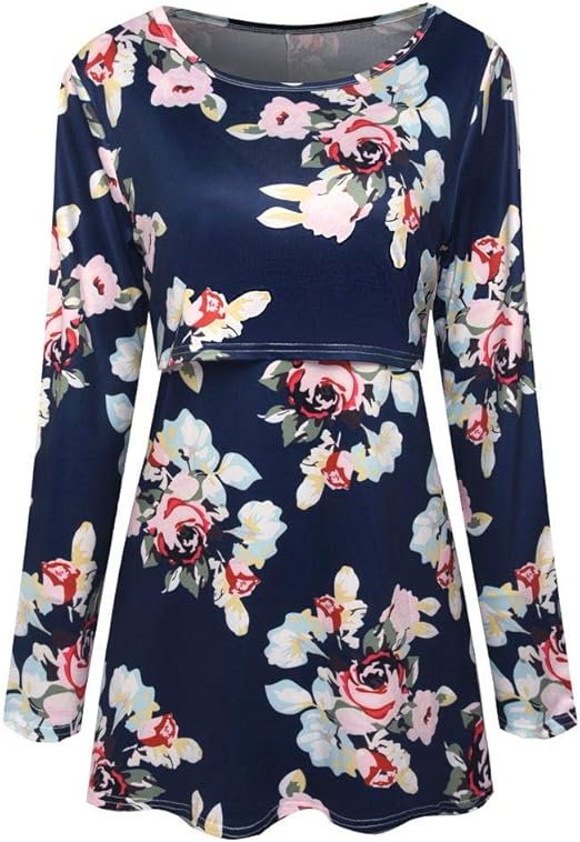 Amazon Co Jp Todaytop デジタルプリント 妊婦 マタニティ 授乳用スーツ ラウンドネック 長袖 女性用 M ホーム キッチン