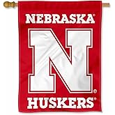 Nebraska Huskers Wordmark Double Sided House Flag