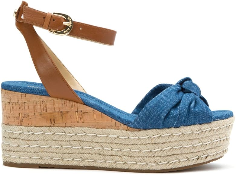 michael kors denim wedge sandals