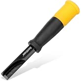 HURRICANE 12mm Corner Chisel, 90&deg; Square Mortise Chisel for Door Hinges, Strike Plates &amp; General Woodworking, Right Angle Wood Chisel with Metal Strike Cap &amp; Ergonomic Grip