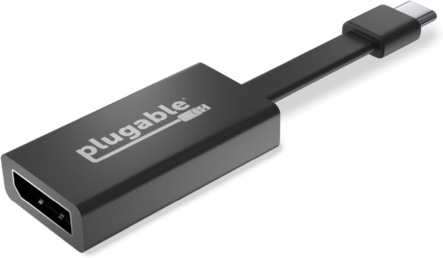 Plugable USB C to DisplayPort Adapter 4K 60Hz, Driverless Thunderbolt 3 to DisplayPort Adapter Compatible with MacBook Pro