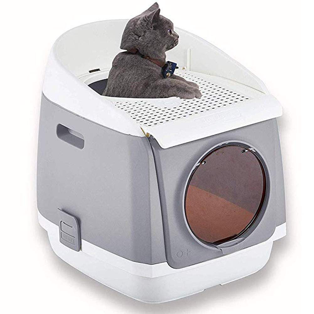 Omem Cat Litter Box Furniture Cat Space Capsule Foldable Closed |  Desertcart Guyana