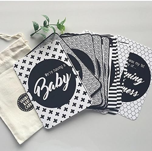 Pregnancy Milestone Cards - Monochrome - Set of 30