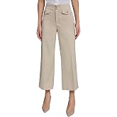 Karl Lagerfeld Women's Straight Leg Cotton Twill Front Pocket Pant